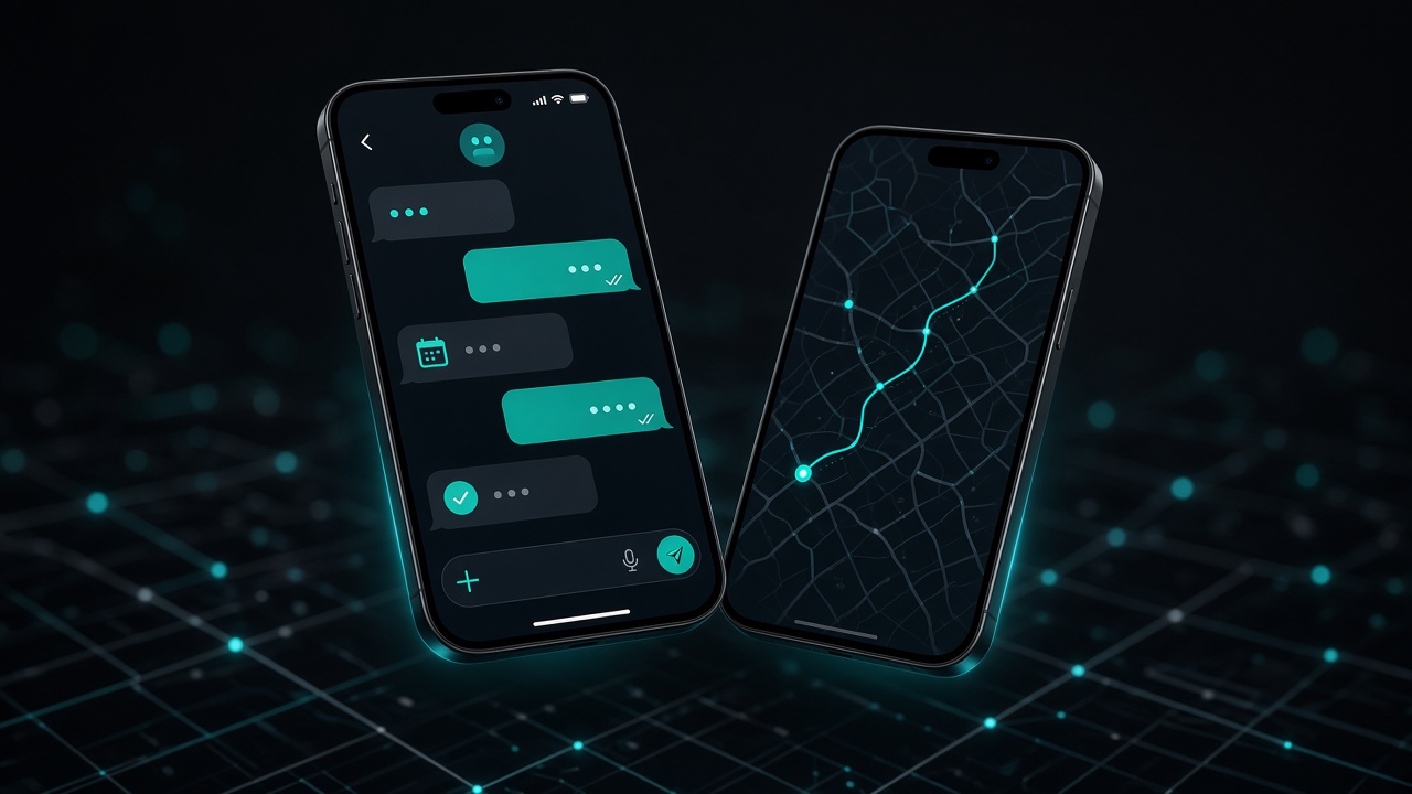 Product phones over a soft city grid